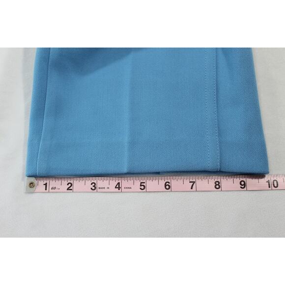 NWT Ann Taylor Petite 6P Wide Leg Crop Pants High Rise Blue Dress Trousers - Picture 12 of 12